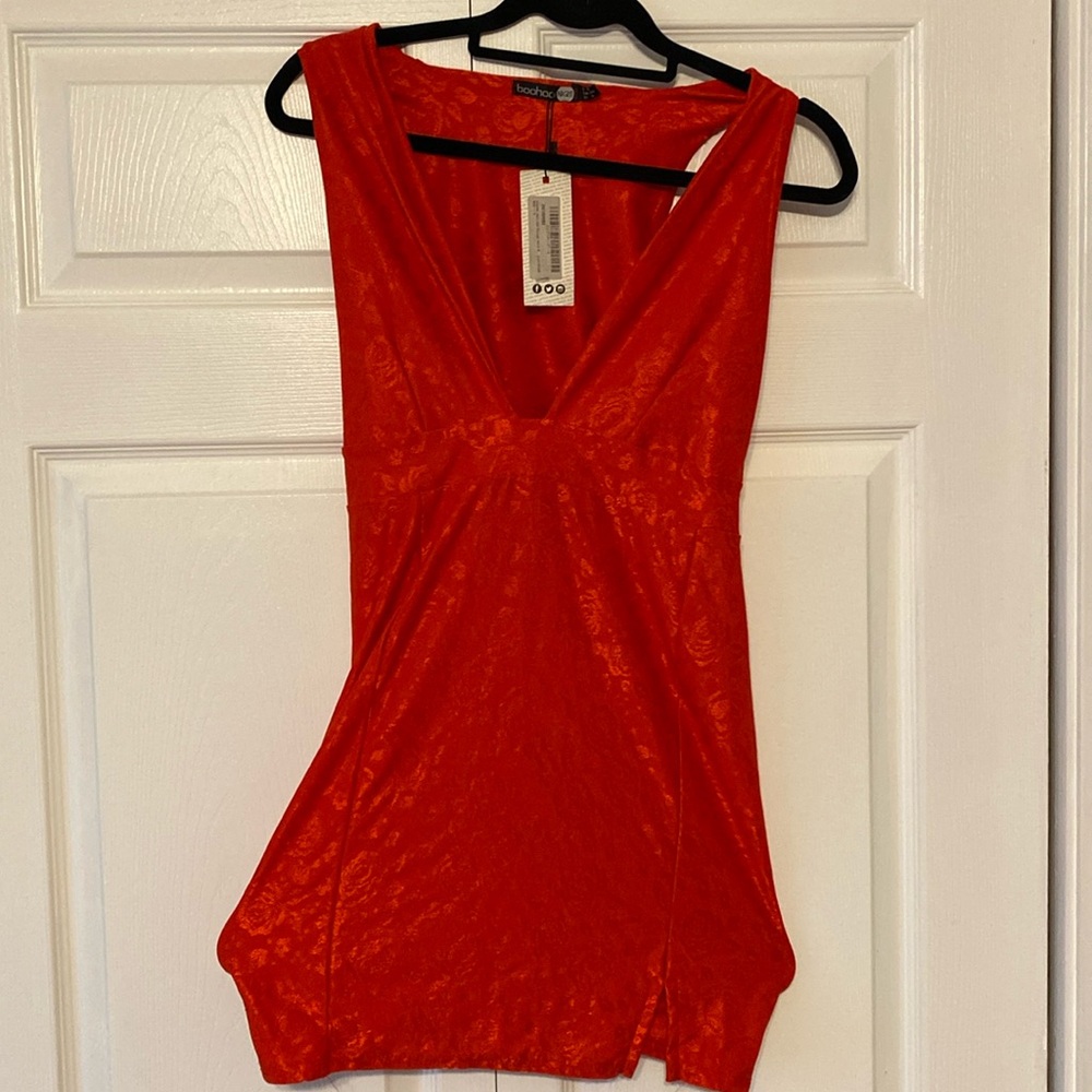 Boohoo night red cocktail dress